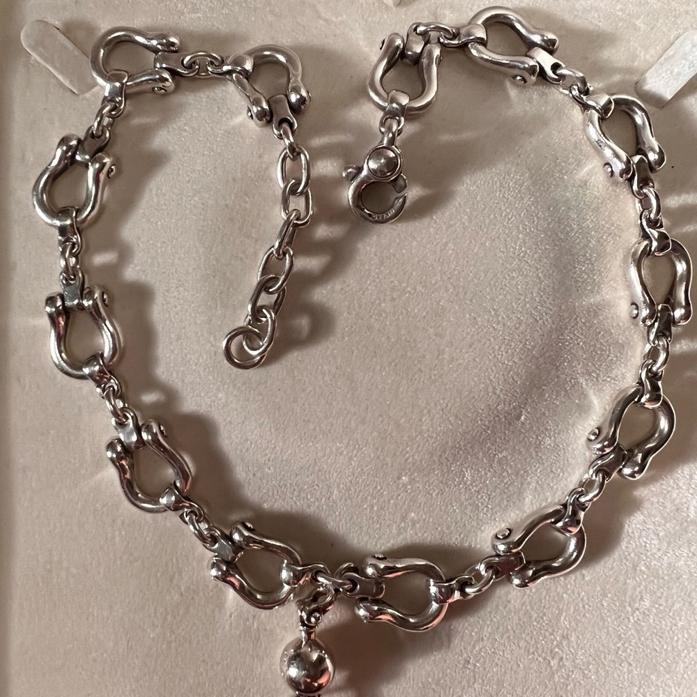 Tiffany’s mens shackles necklace.925 sterling silver heavy - Picture 10 of 12